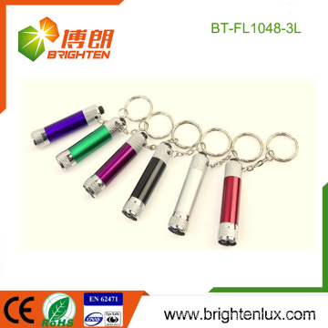 Factory Bulk Sale LR41 Button Cell Operated Pocket Cheap Promotional Aluminum Small Mini led Flashlight Keychain
